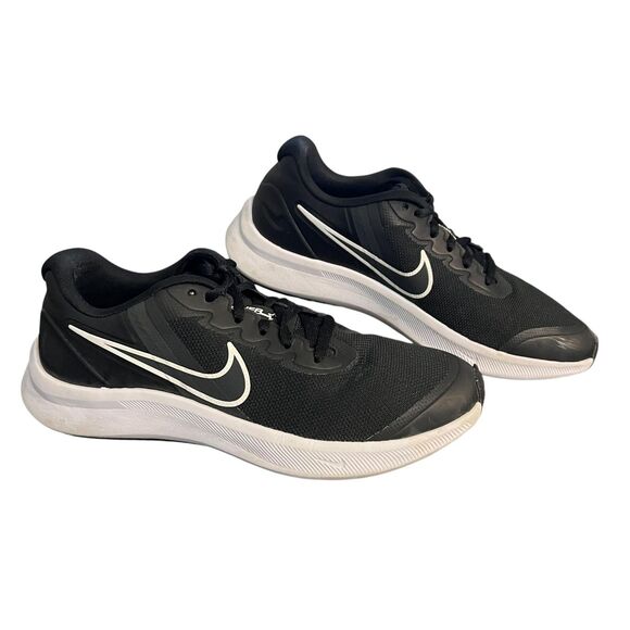 Nike Star Runner 3 Shoes Youth Size 6Y Black White Running Sneakers DA2776-003 - Picture 1 of 11